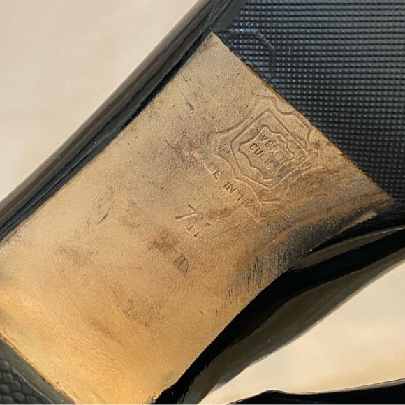 Silvia Fiorentina 7M Black Leather Heels - Picture 13 of 15